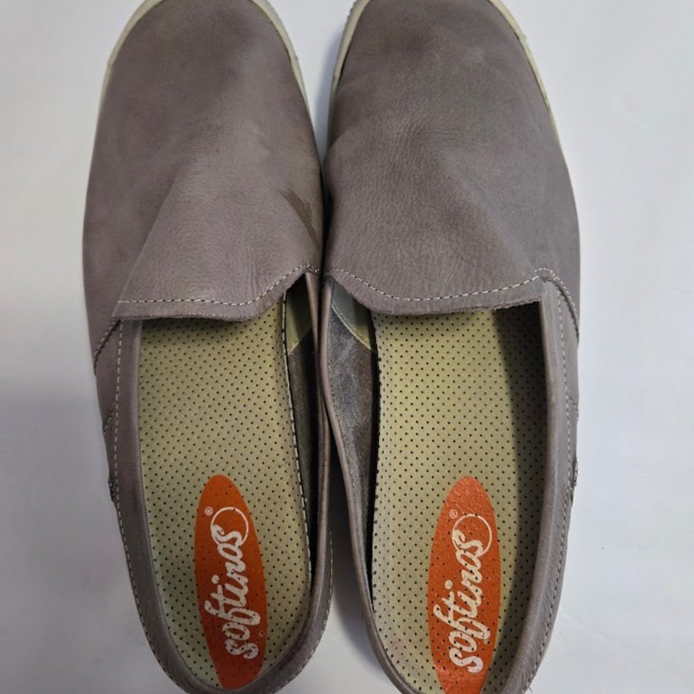 Softinos by‎ Fly London Taupe Slip on Leather Mules Size 42/10